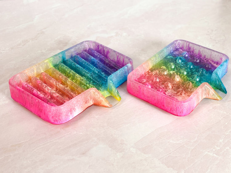 Glitter Rainbow Soap Dish